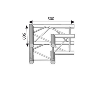Angle structure carré ASD ASZ22 - Gris - 2D90