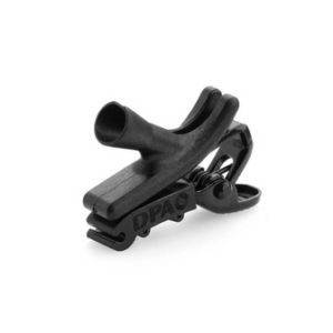 Clip simple noir coudé pour micros miniatures
