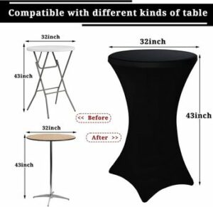 Housse noire Lycra - D:80cm pour mange-deb.