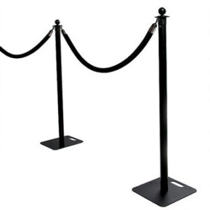 Potelet avec corde 1.5M Noir - Guid. Public