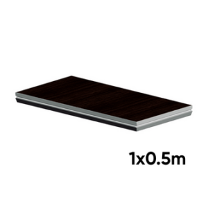 Praticable int/ext 1x0.5m - 500kg/m² - Noir