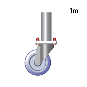 Roue H:100Cm + Freins pour Prat. ASD
